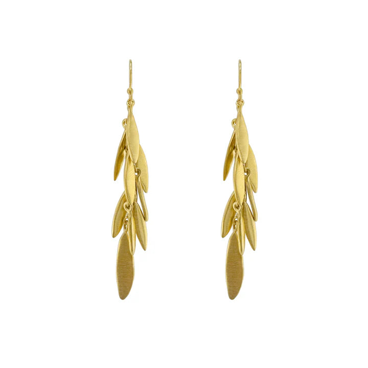 Leaf Cluster Vermeil Earrings