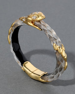 Serpent Lucite Hinge Bracelet