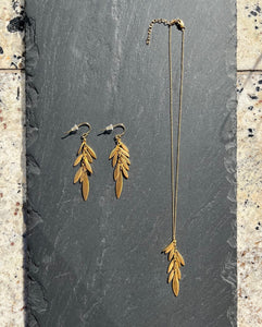 Leaf Cluster Vermeil Earrings